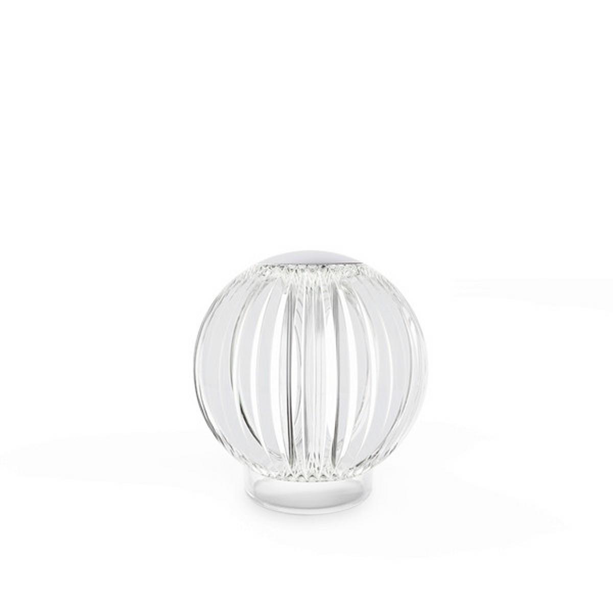 Akku-tischleuchte Diamond Klar D: 11 Cm - Klar, Design, Kunststoff/Metall (11/12cm) - Ideal Lux