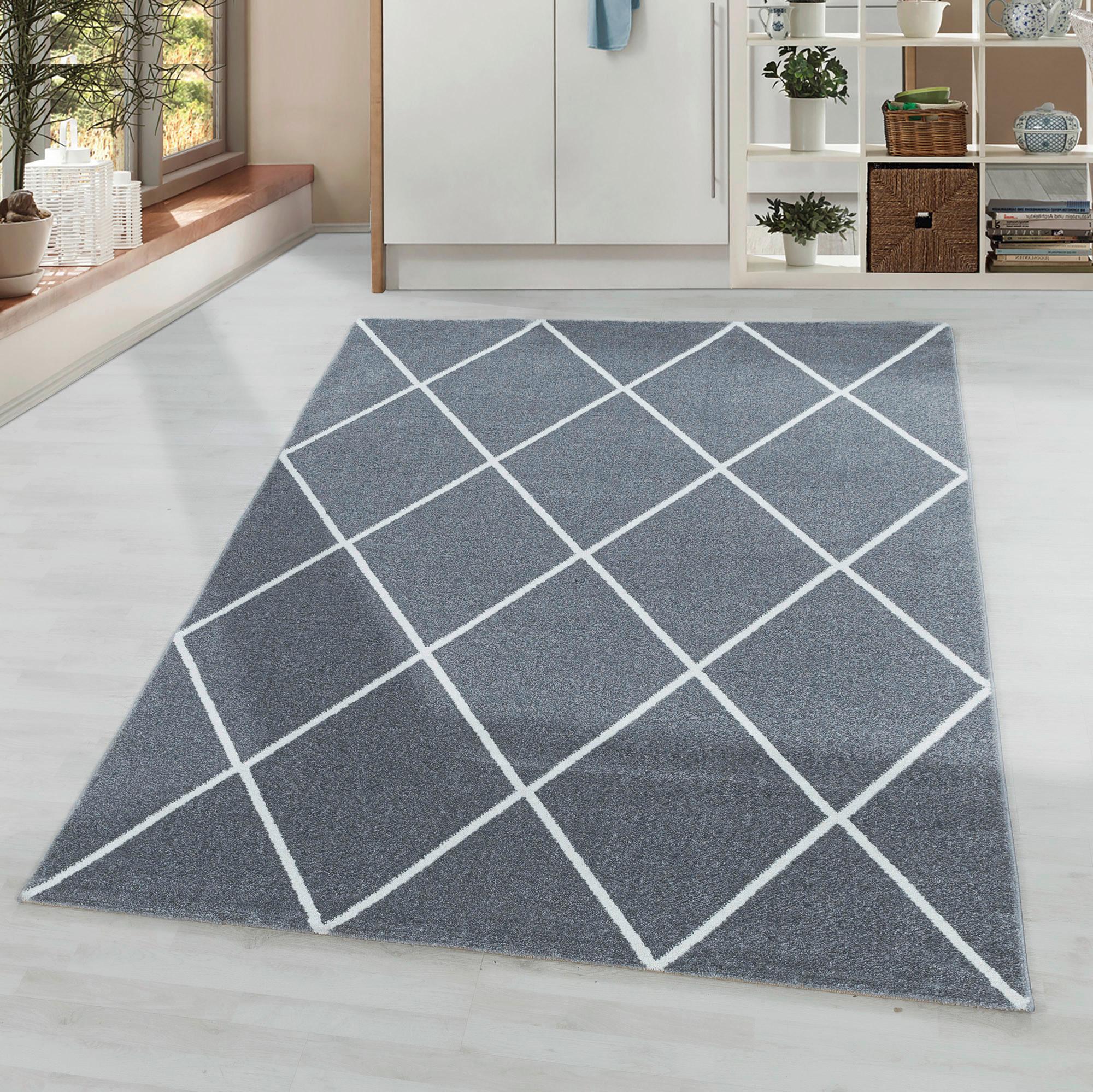 Hochflor Teppich Silberfarben Rio 80x150 cm - Silberfarben, Basics, Textil (80/150cm)