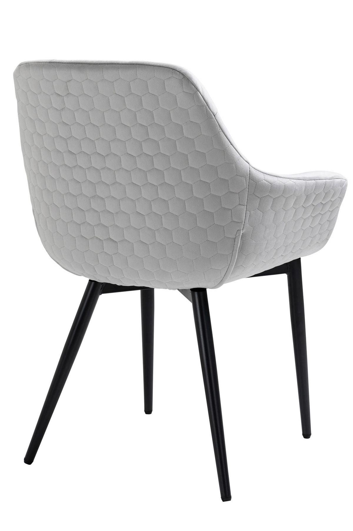 Armlehnstuhl Hellgrau B: 63 Cm - Hellgrau/Schwarz, MODERN, Textil/Metall (63/81,5/61cm) - Livetastic