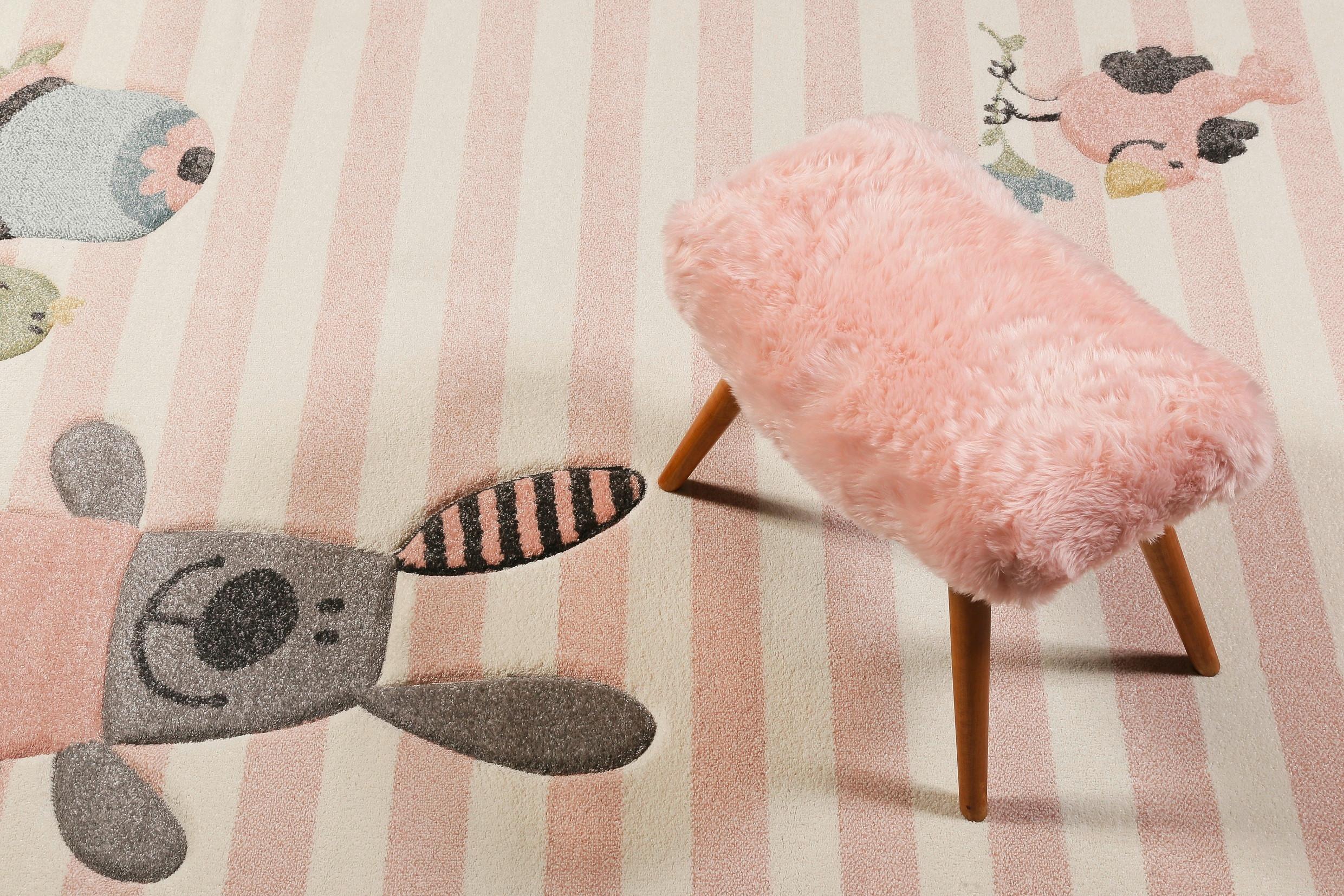 Kinderteppich Happy Friends - Rosa, Trend, Textil (200/290cm) - Sigikid