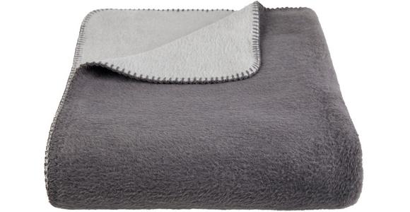 Kuscheldecke Lani Anthrazit/Silber 150x200 cm - Anthrazit/Silberfarben, MODERN, Textil (150/200cm) - Luca Bessoni