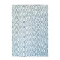 Flachwebteppich Aperitif Türkis, 160x230 cm - Türkis, KONVENTIONELL, Textil (160/230cm)