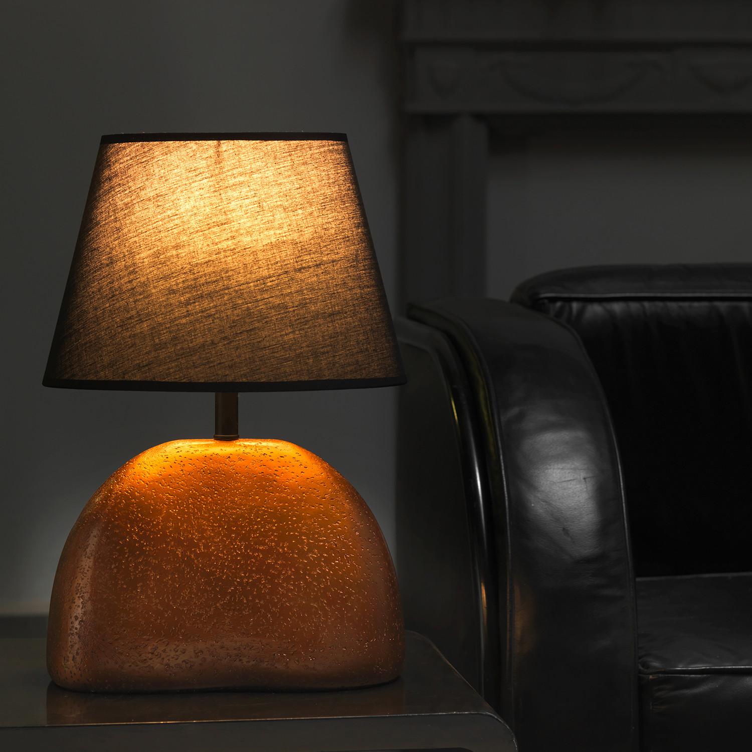 Tischleuchte 4971/lg - Schwarz/Bronzefarben, Design, Keramik/Textil (30/20/45cm)