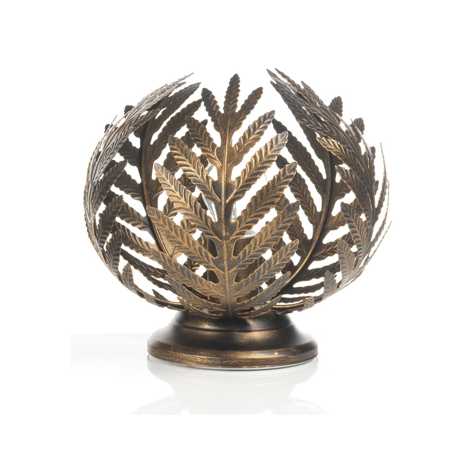 Tischleuchte 4996/Lpb - Bronzefarben, Natur, Metall (25/25cm)