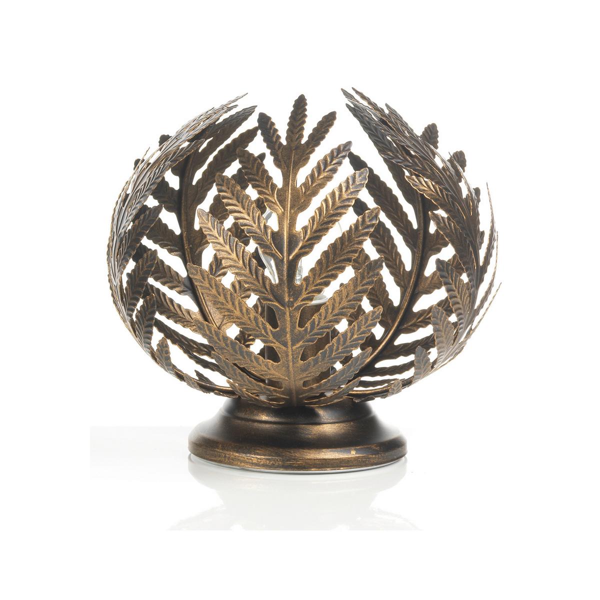 Tischleuchte 4996/Lpb - Bronzefarben, Natur, Metall (25/25cm)