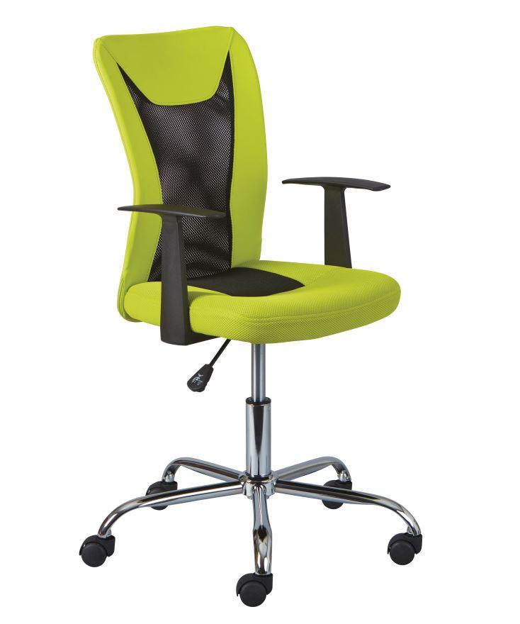 Jugenddrehstuhl Donny Grün/ Schwarz - Chromfarben/Schwarz, Basics, Kunststoff/Metall (55/85-95/54,5cm) - MID.YOU