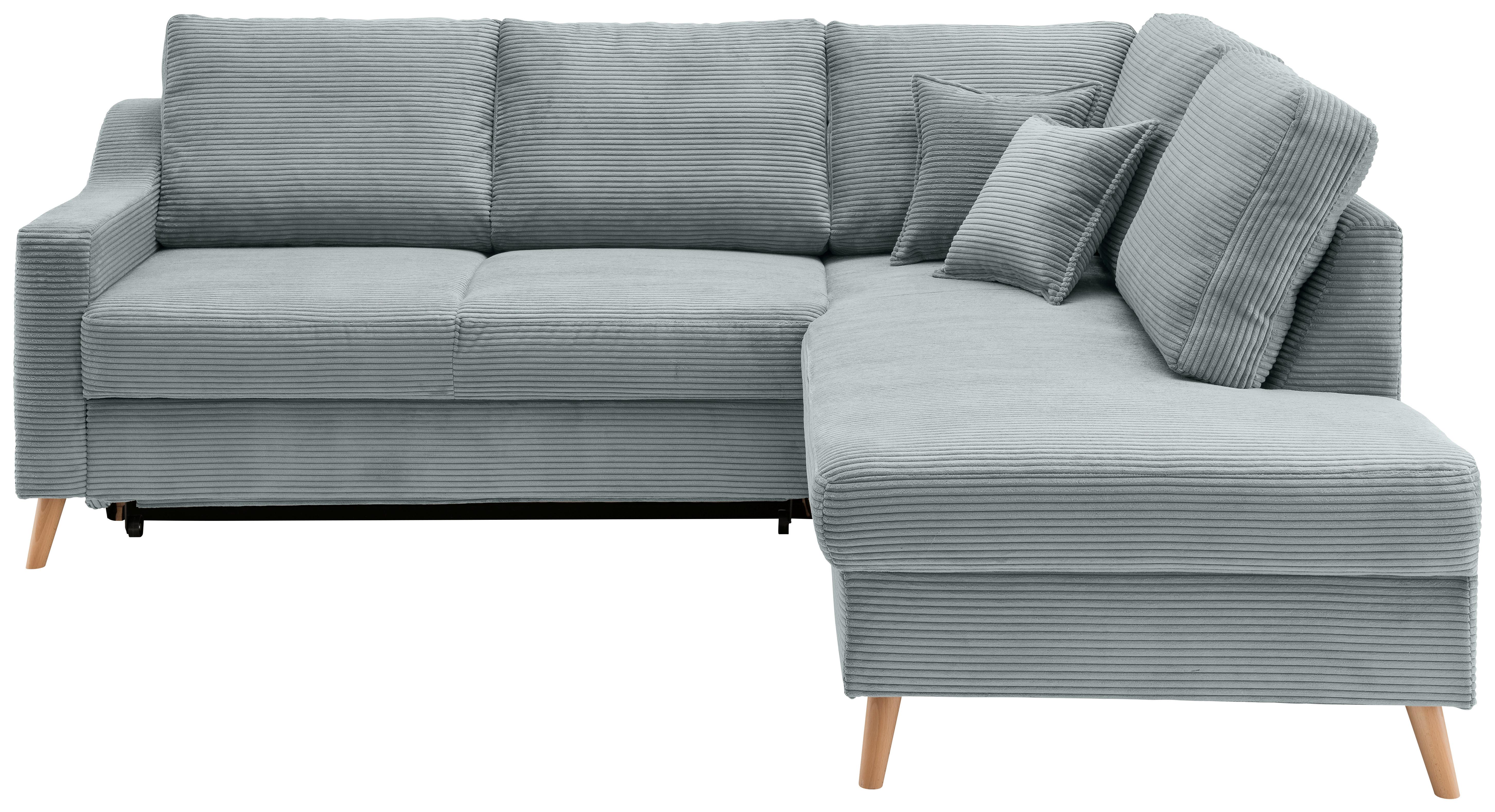 Ecksofa Valentina Hellblau S: 230x200 Cm - Naturfarben/Hellblau, MODERN, Textil (230/200cm) - Livetastic