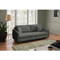 Schlafsofa Ingrid Grau B: 230cm - Creme/Schwarz, Design, Textil (230/100/103cm) - Livetastic
