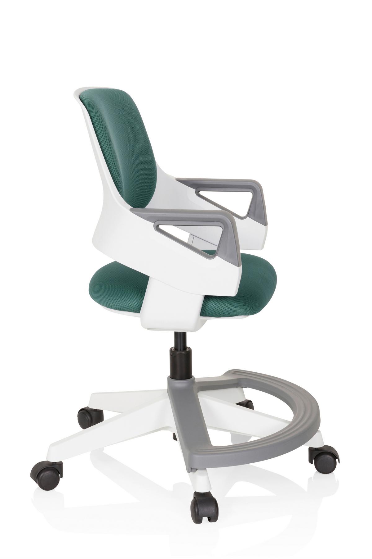 Jugenddrehstuhl Kid Flex Petrol B: 53 cm - Petrol/Weiß, MODERN, Kunststoff/Textil (53/80 - 93/60cm) - MID.YOU