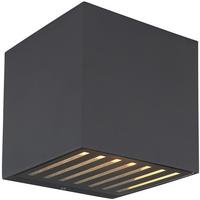 Außenwandleuchte 34156 - Klar/Anthrazit, Basics, Glas/Metall (10/10/10cm) - Globo