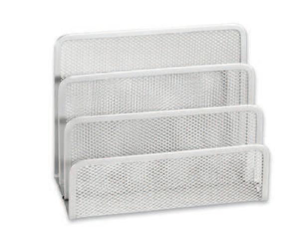 Stojan Na Dopisy Mesh - barvy stříbra, Moderní, kov (17,5/8,2/13,5cm) - Homezone