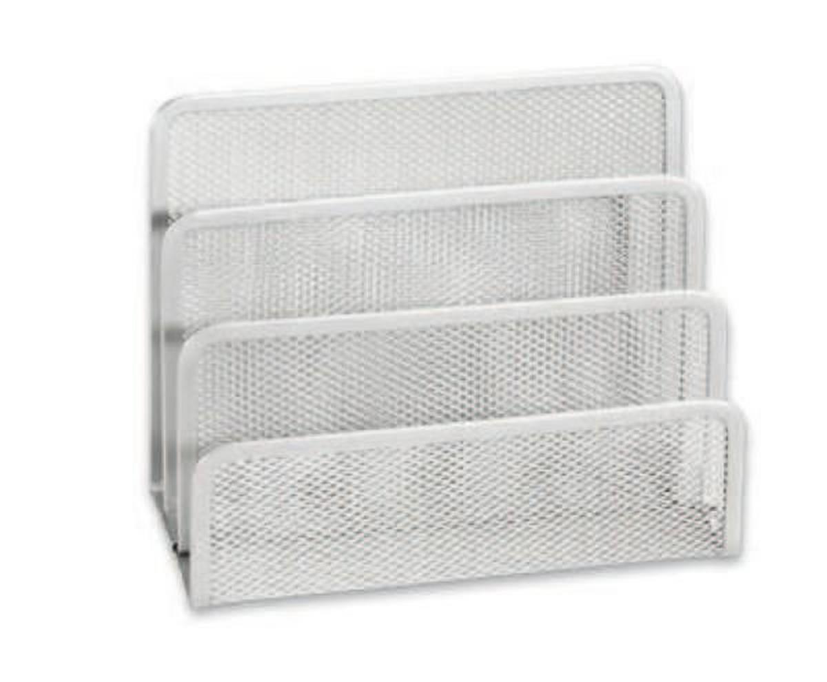 Stojan na noviny MESH - barvy stříbra, Moderní, kov (17,5/8,2/13,5cm) - Homezone
