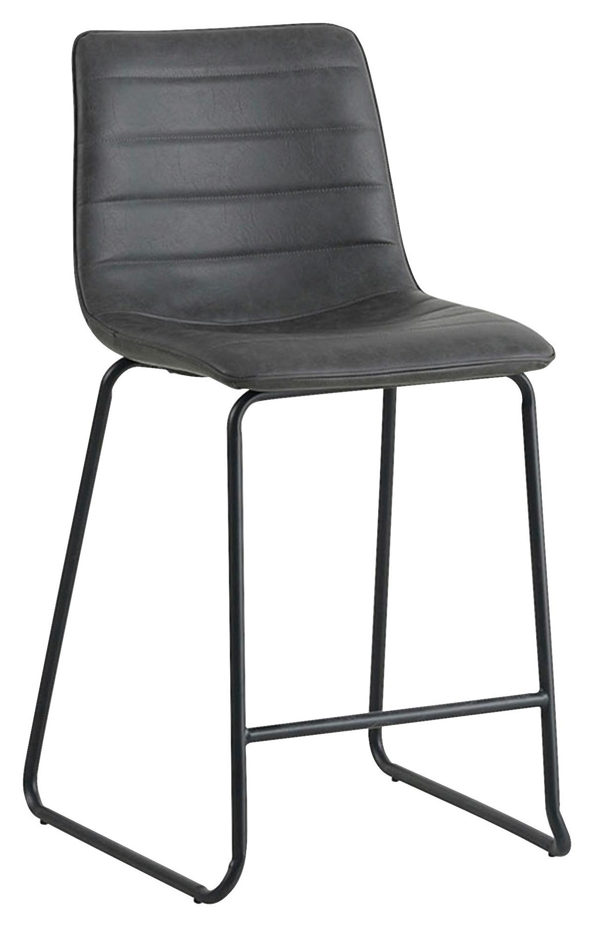 Barhocker-set Milan - Anthrazit/Schwarz, KONVENTIONELL, Kunststoff/Textil (49/98/54,5cm) - MID.YOU