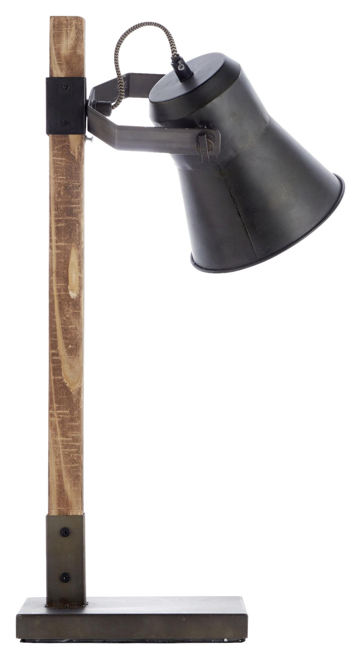 Tischleuchte 82149/46 Plow - Schwarz, Natur, Holz/Metall (16/55cm) - Brilliant