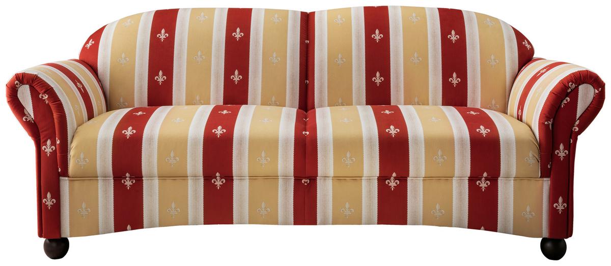 Sitzgarnitur Torello 3-teilig Rot - Wengefarben/Rot, KONVENTIONELL, Textil (439/84/80cm) - Livetastic