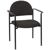 Besucherstuhl Xt 700 Schwarz/Dunkelgrau Bis 120 Kg - Dunkelgrau/Schwarz, Basics, Kunststoff/Textil (55/84/42cm) - MID.YOU