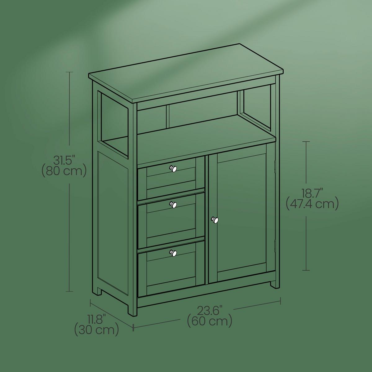 Midischrank Floor Cabinet - Weiß, MODERN, Holzwerkstoff (60/80/30cm) - MID.YOU