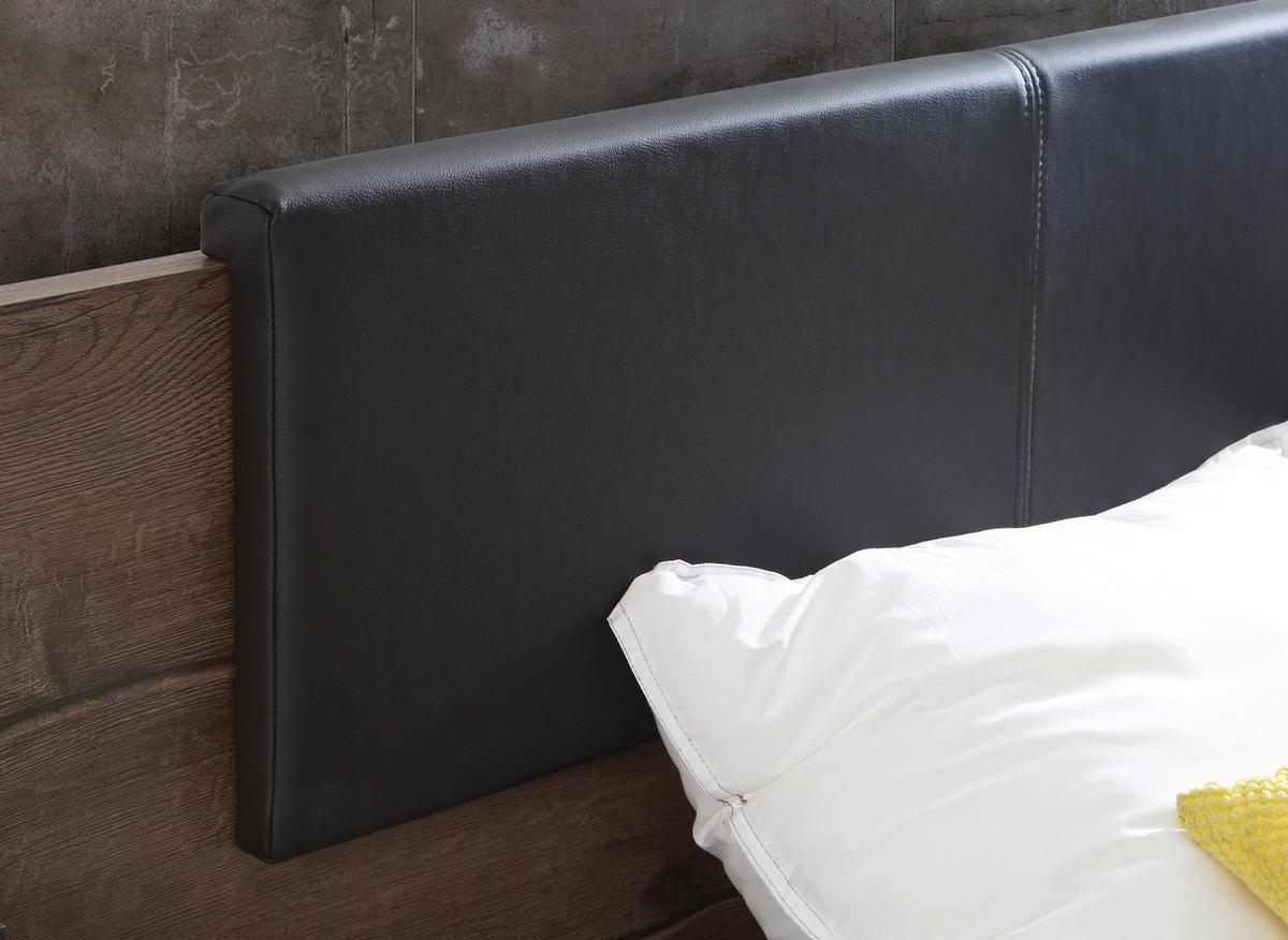 Ágykeret Chilly 180/200 Cm - fekete/tölgyfa, Lifestyle, műanyag/faalapú anyag (275,5/205,7/95,6cm)