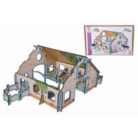 Reiterhof Pferdestall 30-Teilig - Multicolor, MODERN, Holz (57/52/35cm)