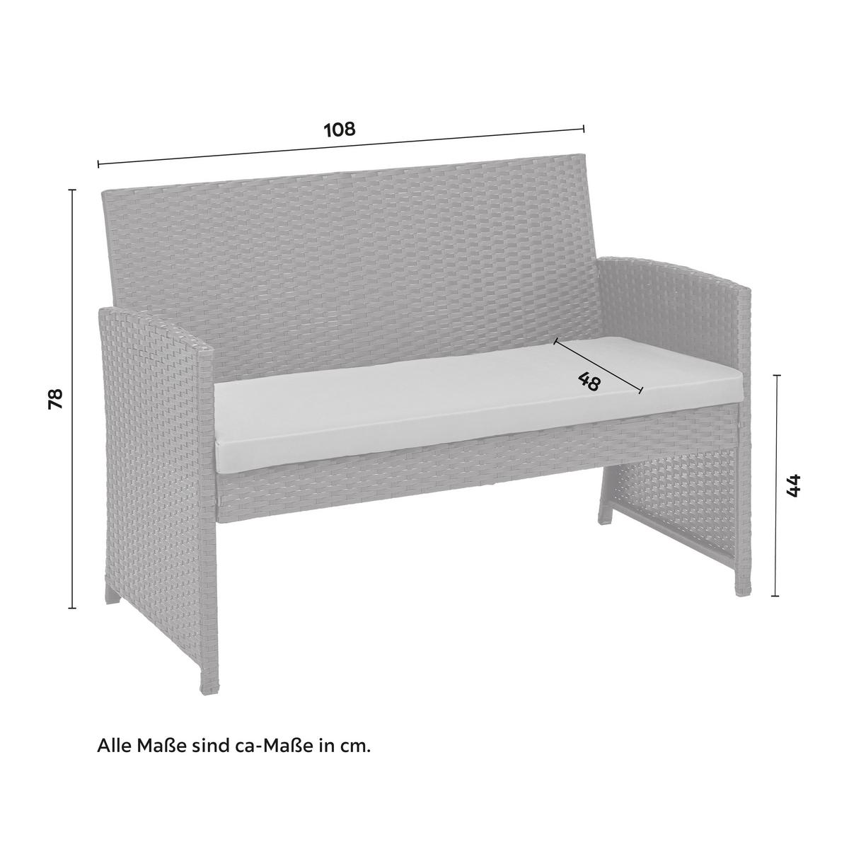 TERASOVÁ SEDACÍ SOUPRAVA MICHELLE - šedá/černá, Moderní, kov/textil - Mömax