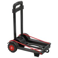 TRANSPORTROLLER Kunststoff, 50 kg belastbar - Hellrot/Schwarz, KONVENTIONELL, Kunststoff (34/24,5/93,5cm)