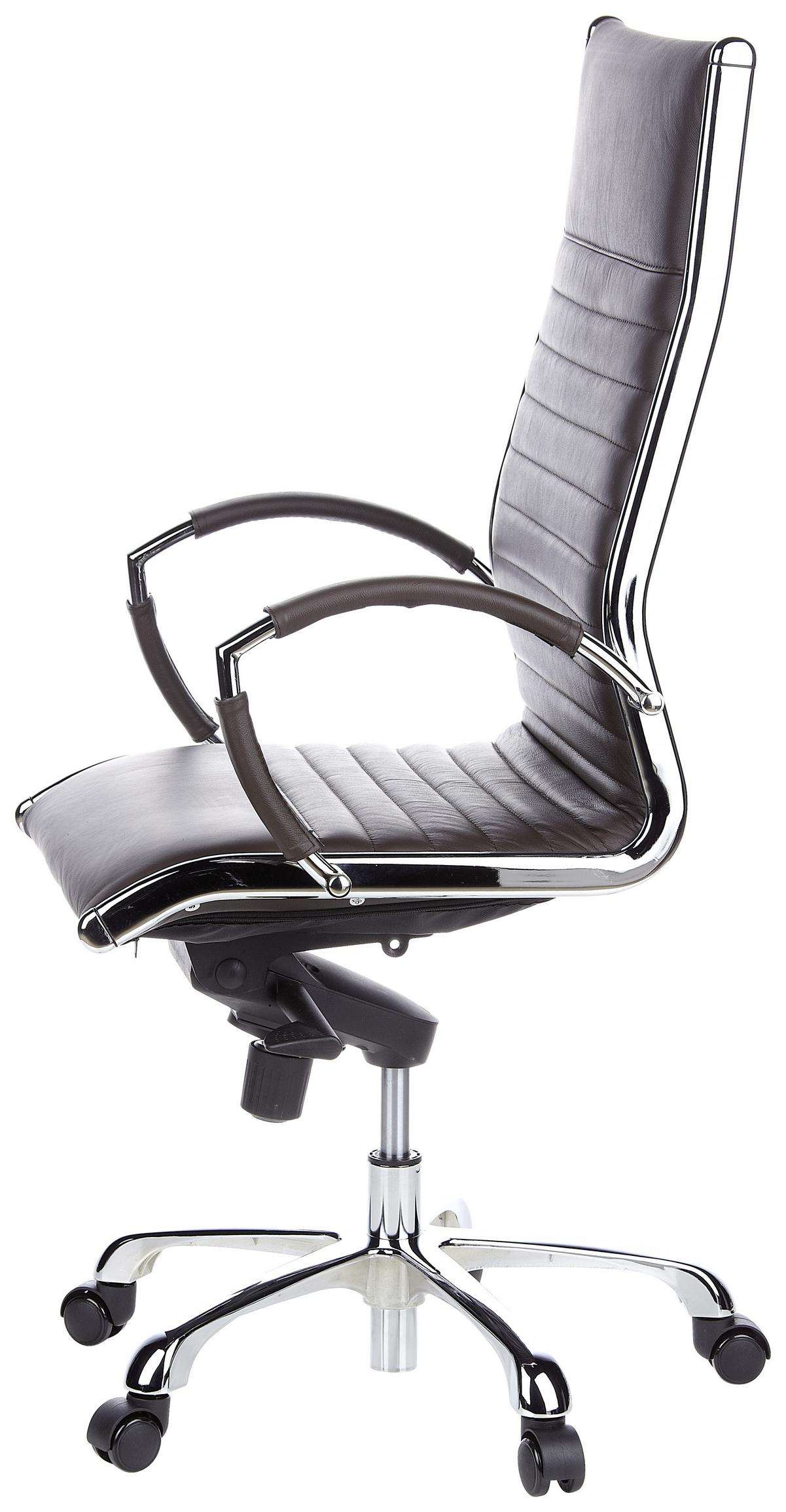 Drehstuhl Parma 20 Dunkelbraun - Dunkelbraun, MODERN, Leder/Kunststoff (60/125/50cm) - MID.YOU