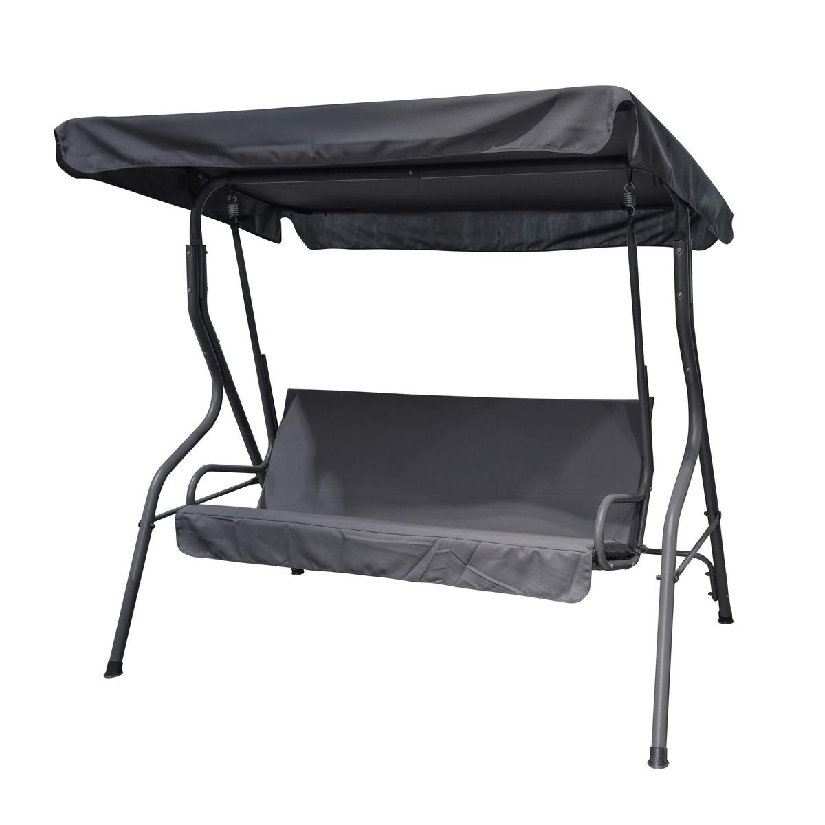 HOLLYWOODSKÁ HOUPAČKA MALAGA - antracitová, Moderní, kov/textil (170/152/110cm) - Mömax