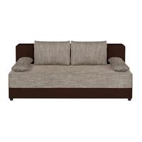 2-sitzer-sofa Schlaffunktion Lucy Cappuccino/mokka - Schwarz/Mokka, Design, Holzwerkstoff/Textil (200/90/103cm) - P & B