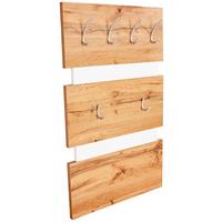 Garderobenpaneel Eiche Dekor/ Weiß Mit 6 Haken B: 70 cm - Eichefarben/Weiß, MODERN, Holzwerkstoff/Kunststoff (70/99/2cm)
