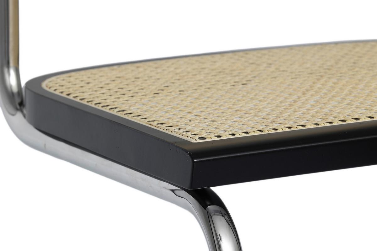 Schwingstuhl Skagen - Chromfarben/Schwarz, KONVENTIONELL, Holz/Metall (52/81/59cm) - Livetastic