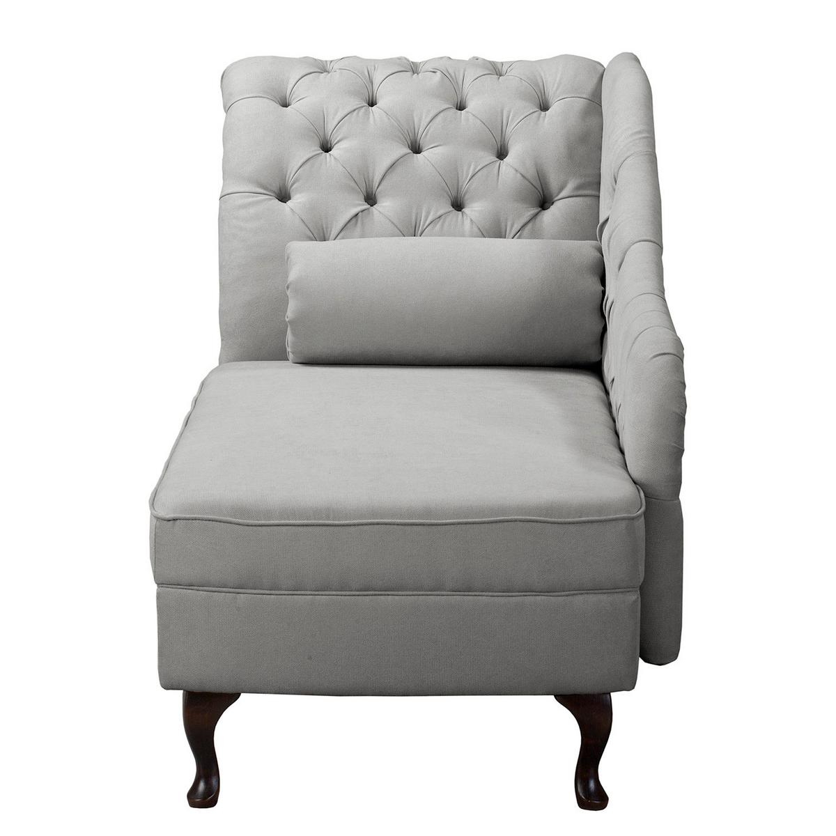 Récamiere Pako Grau B: 185cm - Braun/Grau, Design, Textil (185/93/75cm) - P & B