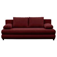 Schlafsofa Mela Bordeaux B: 206cm - Bordeaux/Schwarz, Design, Textil (206/87/88cm) - P & B