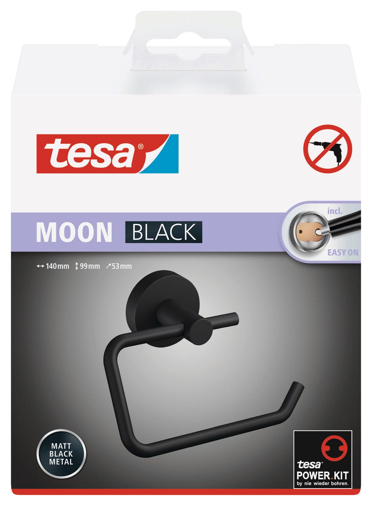 Toilettenpapierhalter Moon Black 40560-00000-00 - Schwarz, Basics, Metall (9,9/5,3/14cm)
