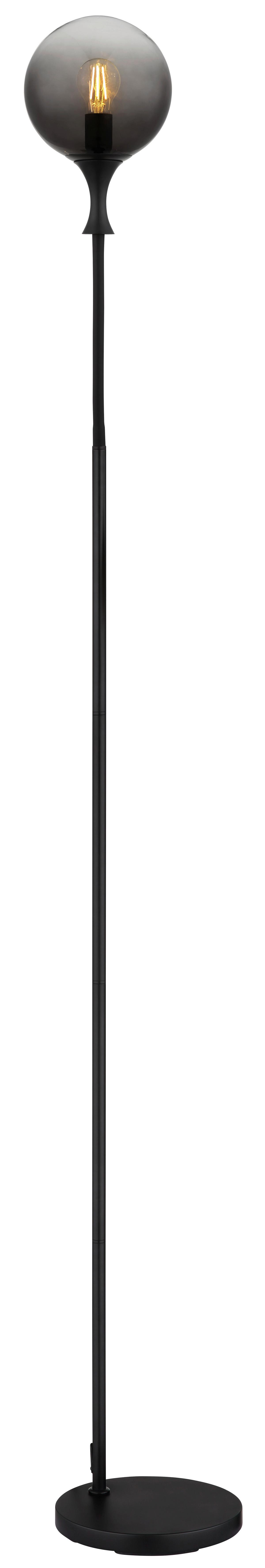 Állólámpa 15885s - fekete/szürke, Design, Üveg/fém (29/25/152cm) - Globo
