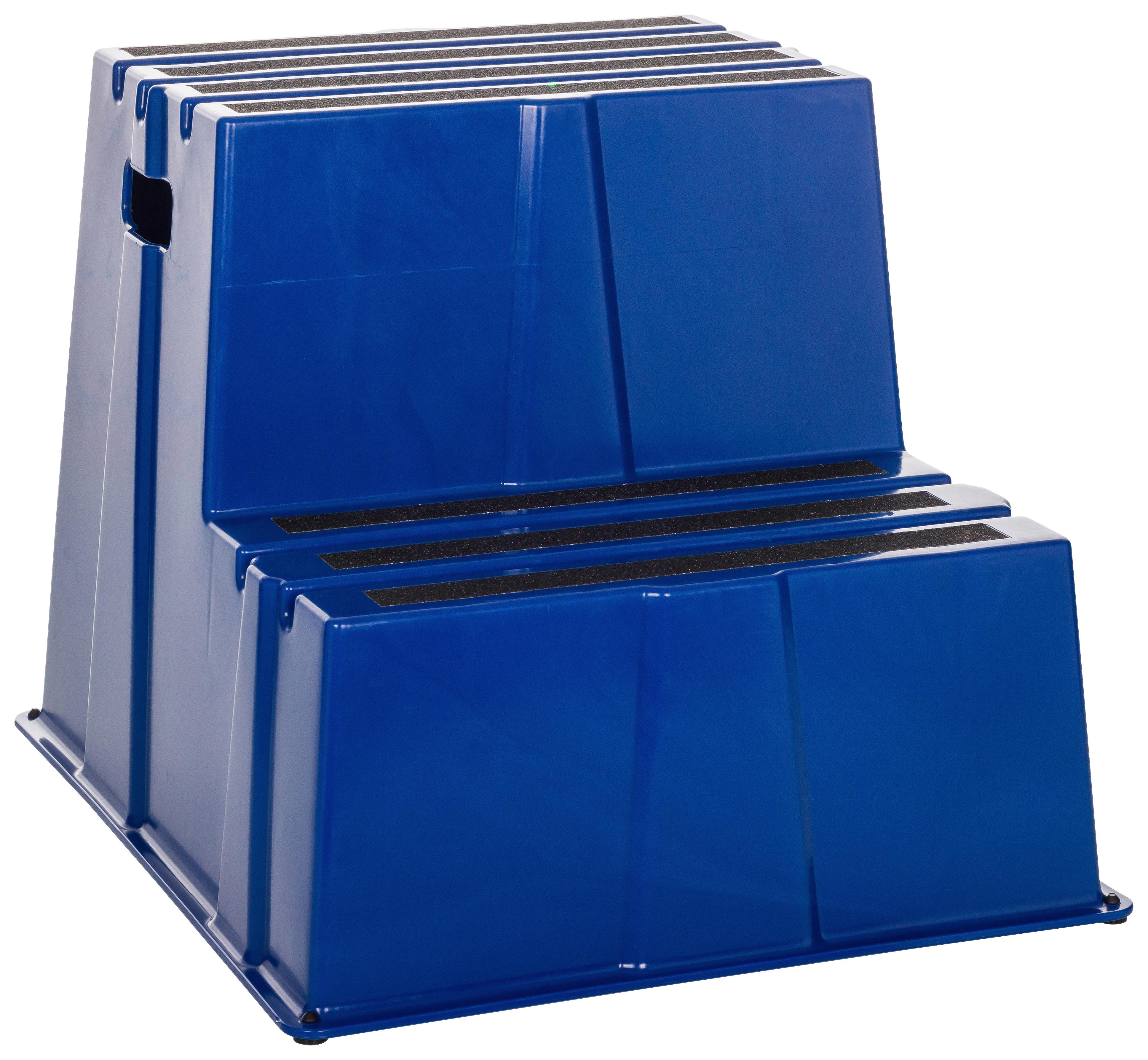 Tritthocker Tio-E2 - Blau, Basics, Kunststoff (57/51/65cm) - MID.YOU