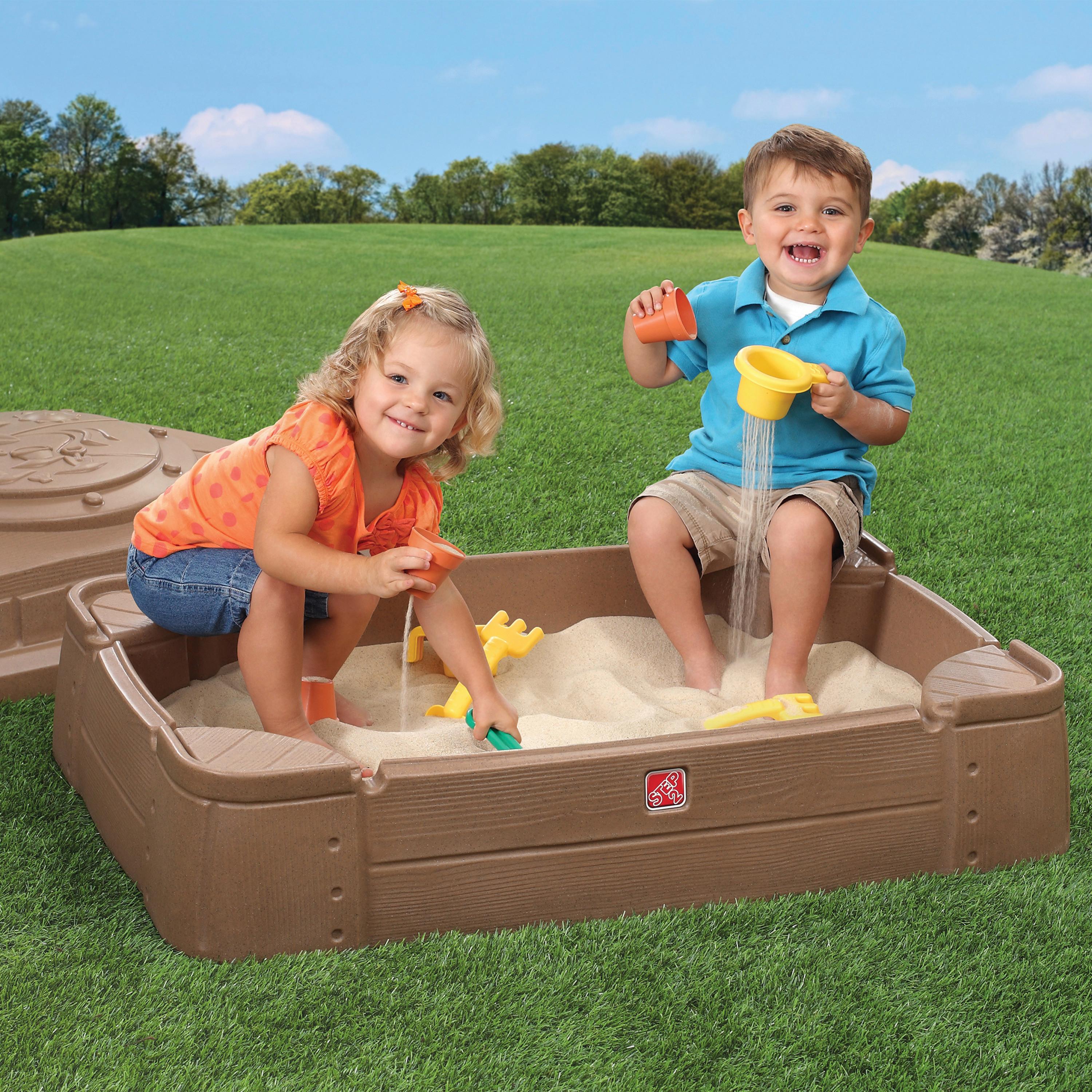 Sandkasten 830200 - Braun, KONVENTIONELL, Kunststoff (106,68/27,9/71,1cm) - Ambia Garden