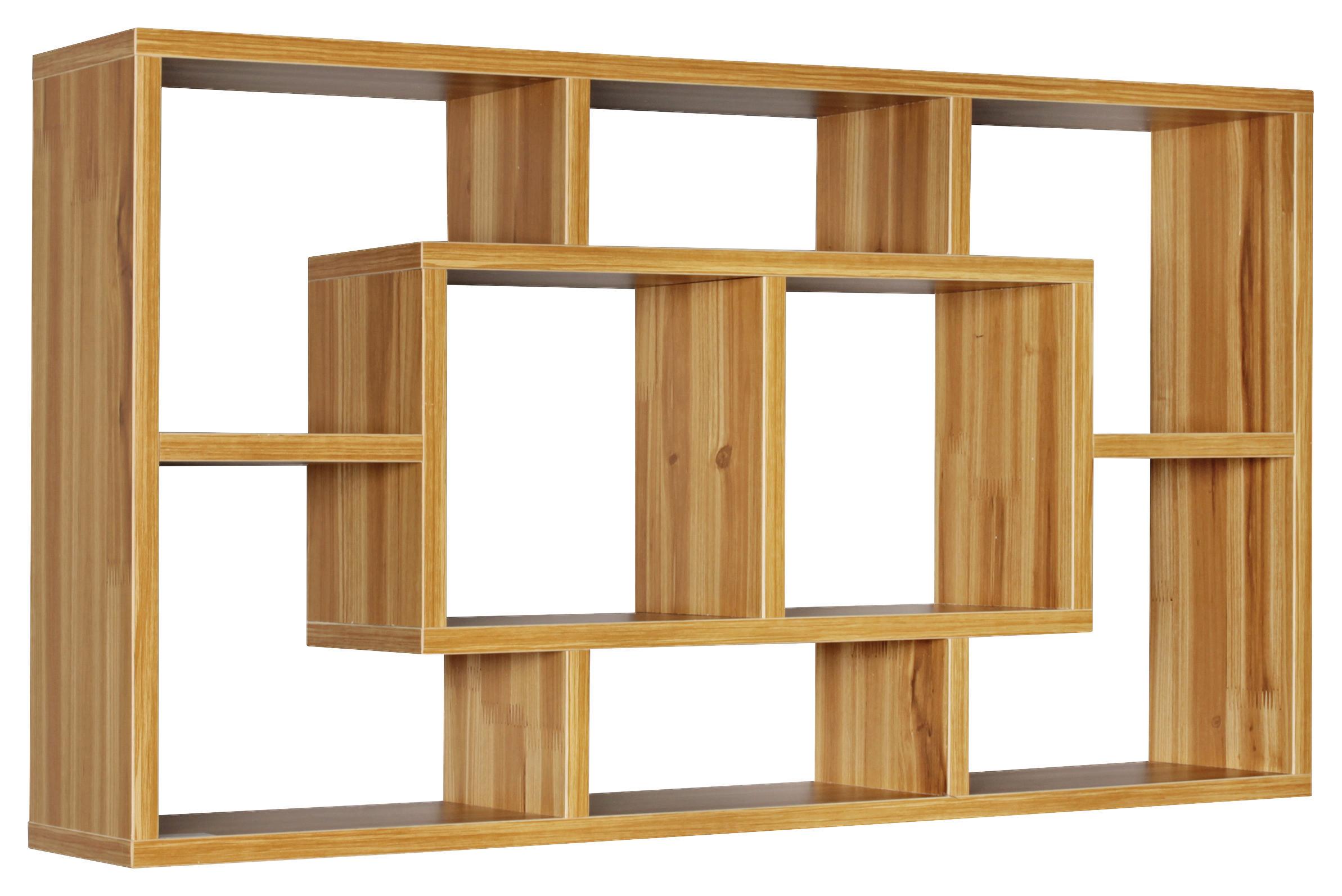 Nástenný regál ALEX buk - farba buka, Konventionell, kompozitné drevo (85/47,5/16cm) - MID.YOU