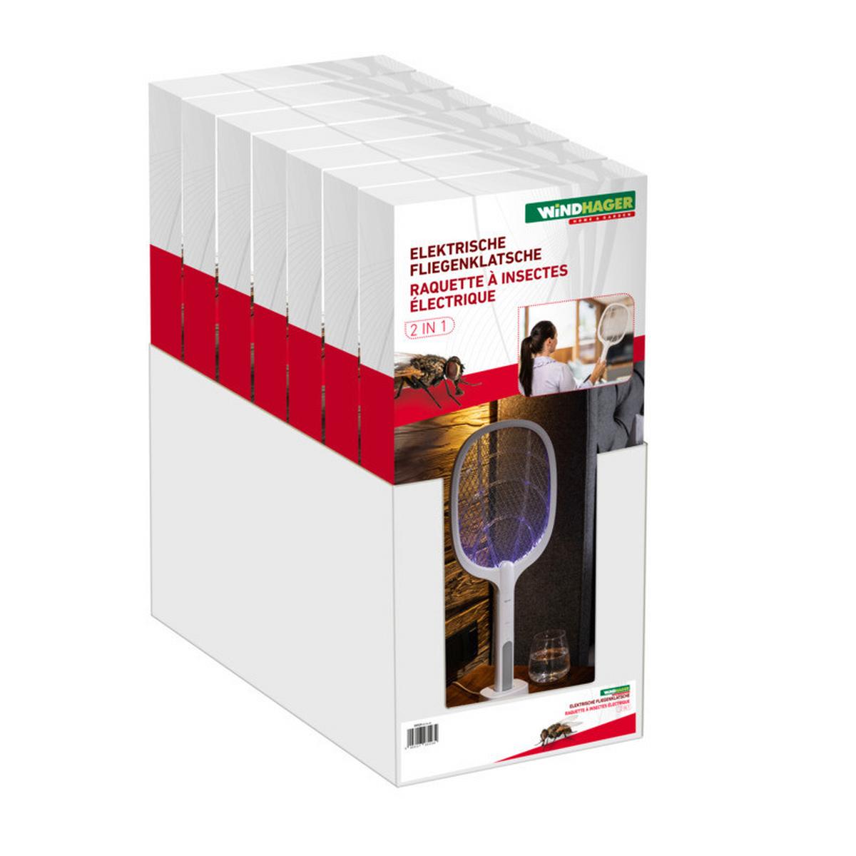 Fliegenklatsche Elektrisch 2 in 1 - Weiß, Basics (21,8/54/8cm)