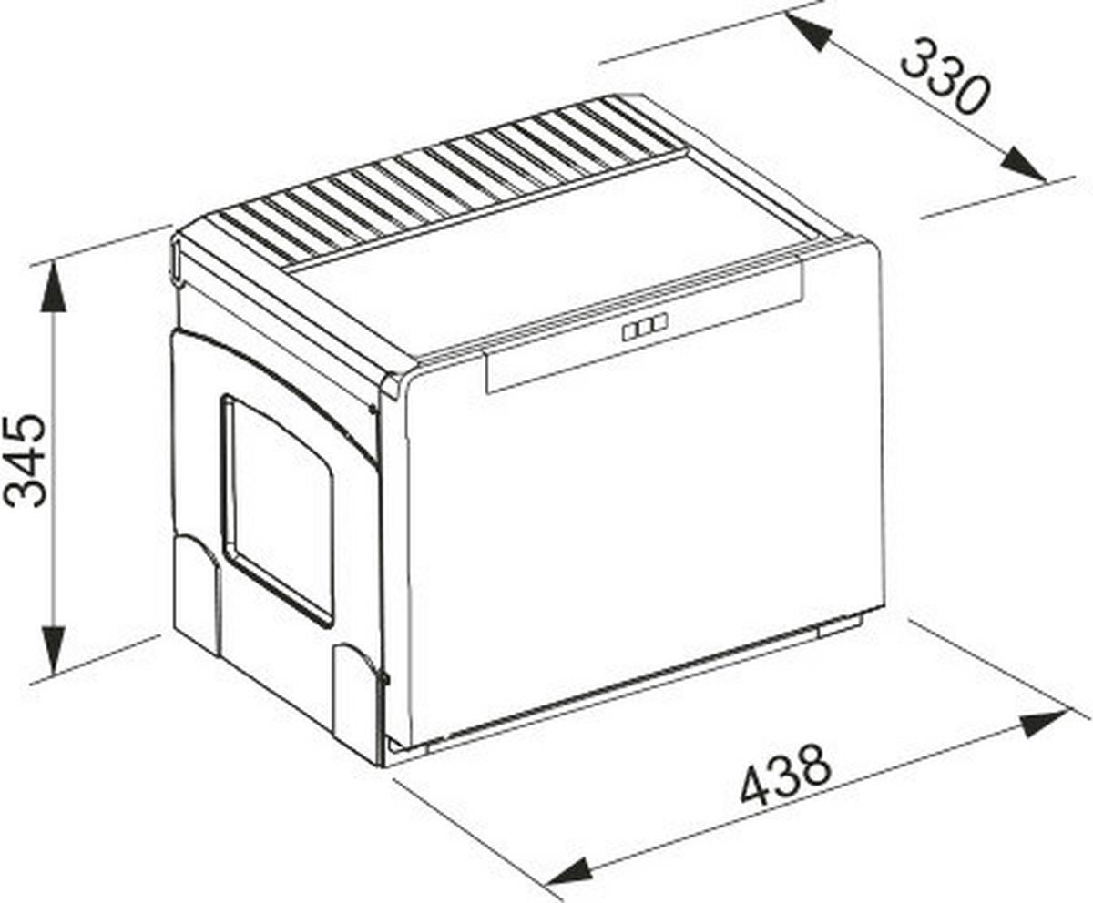 Abfallsammler Sorter Cube 50 - Schwarz/Grau, Basics, Kunststoff (43,8/34,5/33cm) - Franke