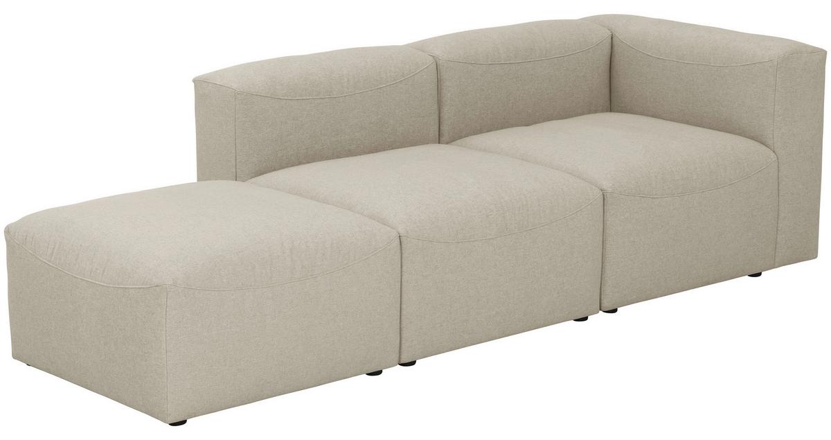 Ottomane Lena Creme mit Echtem Rücken - Creme, Design, Textil (250/73/100cm) - Max Winzer