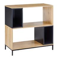 Regál MEGY - čierna/farba duba, Modern, kov (80/84,6/40cm) - Bessagi Home