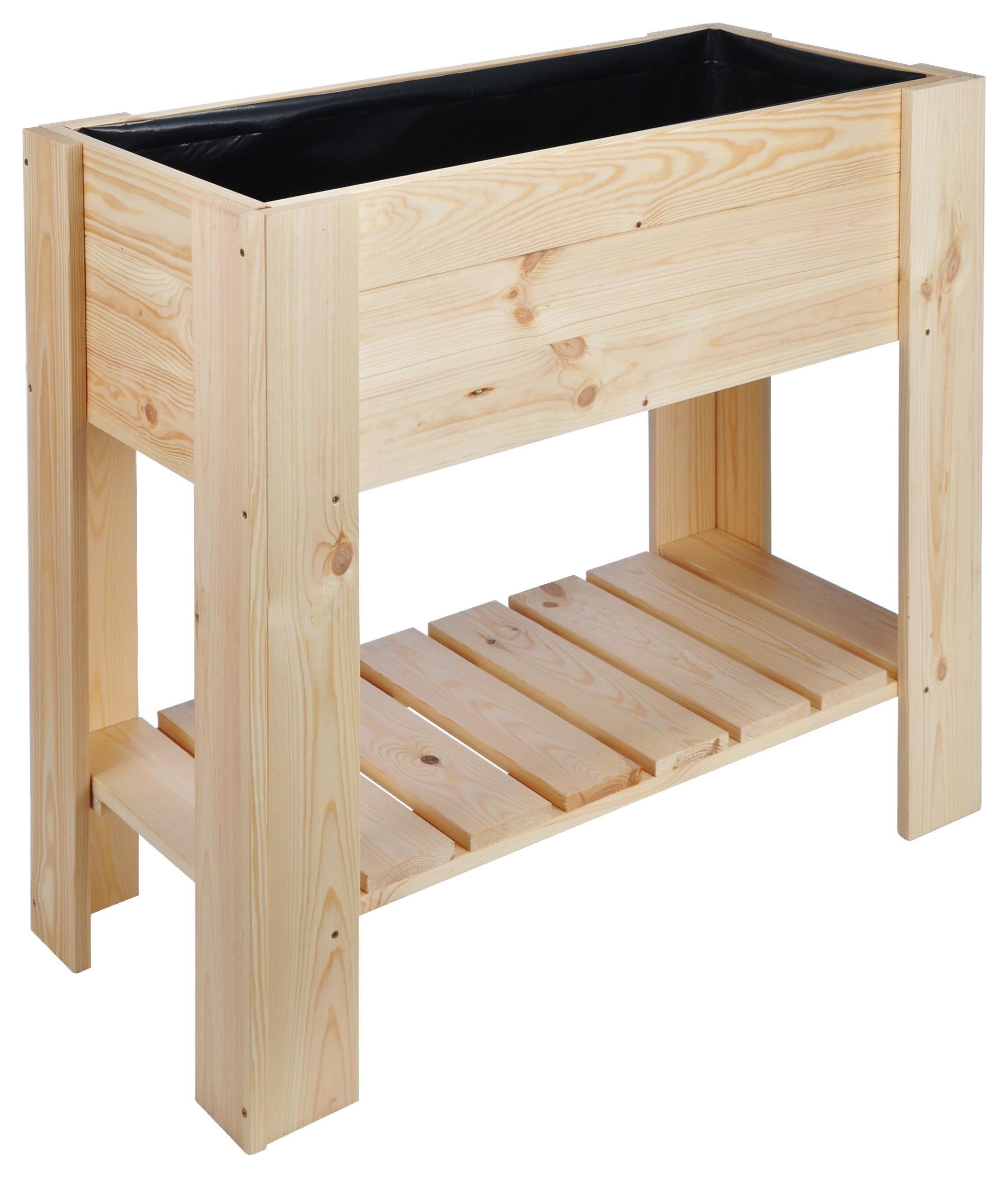 Rechteckiges Hochbeet aus massivem Kiefernholz