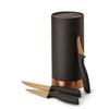 Messerblock Schwarz/Bronze Kunststoff 4-teilig - Schwarz/Bronzefarben, Basics, Kunststoff (11/22cm) - Echtwerk
