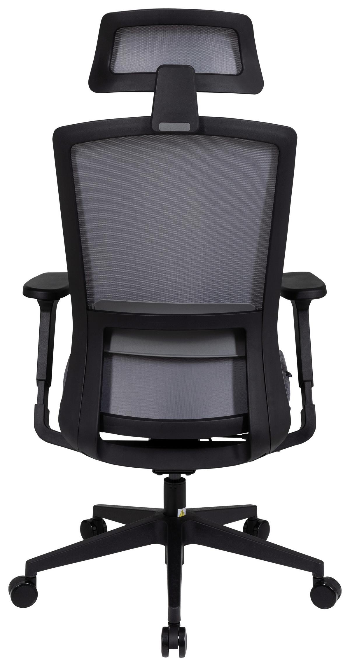 Drehstuhl Captivo Grau/Schwarz - Schwarz/Grau, MODERN, Kunststoff/Textil (66/117/62cm) - MID.YOU