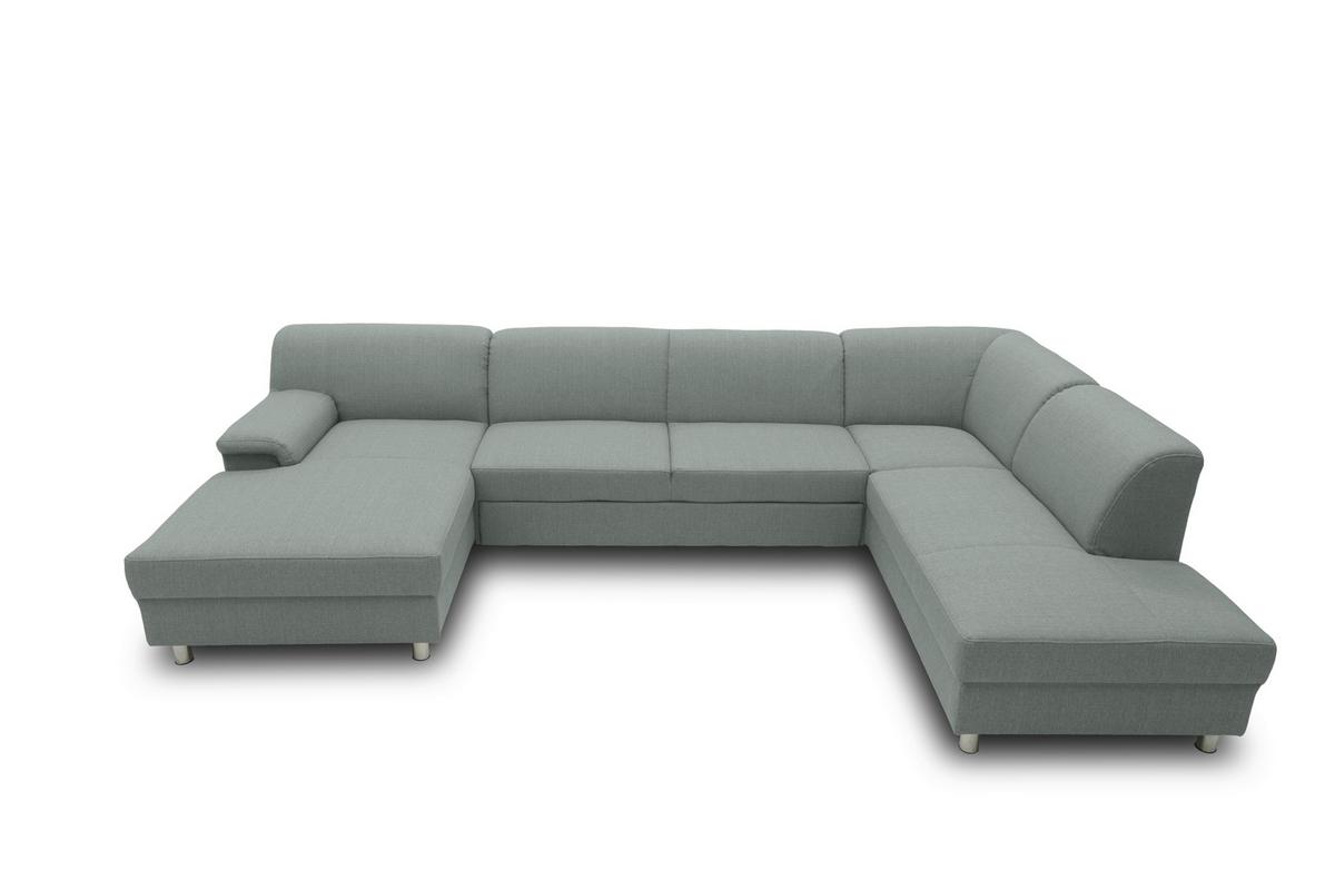 Wohnlandschaft Jamie Silberfarben - Chromfarben/Silberfarben, KONVENTIONELL, Textil (150/308/194cm) - MID.YOU
