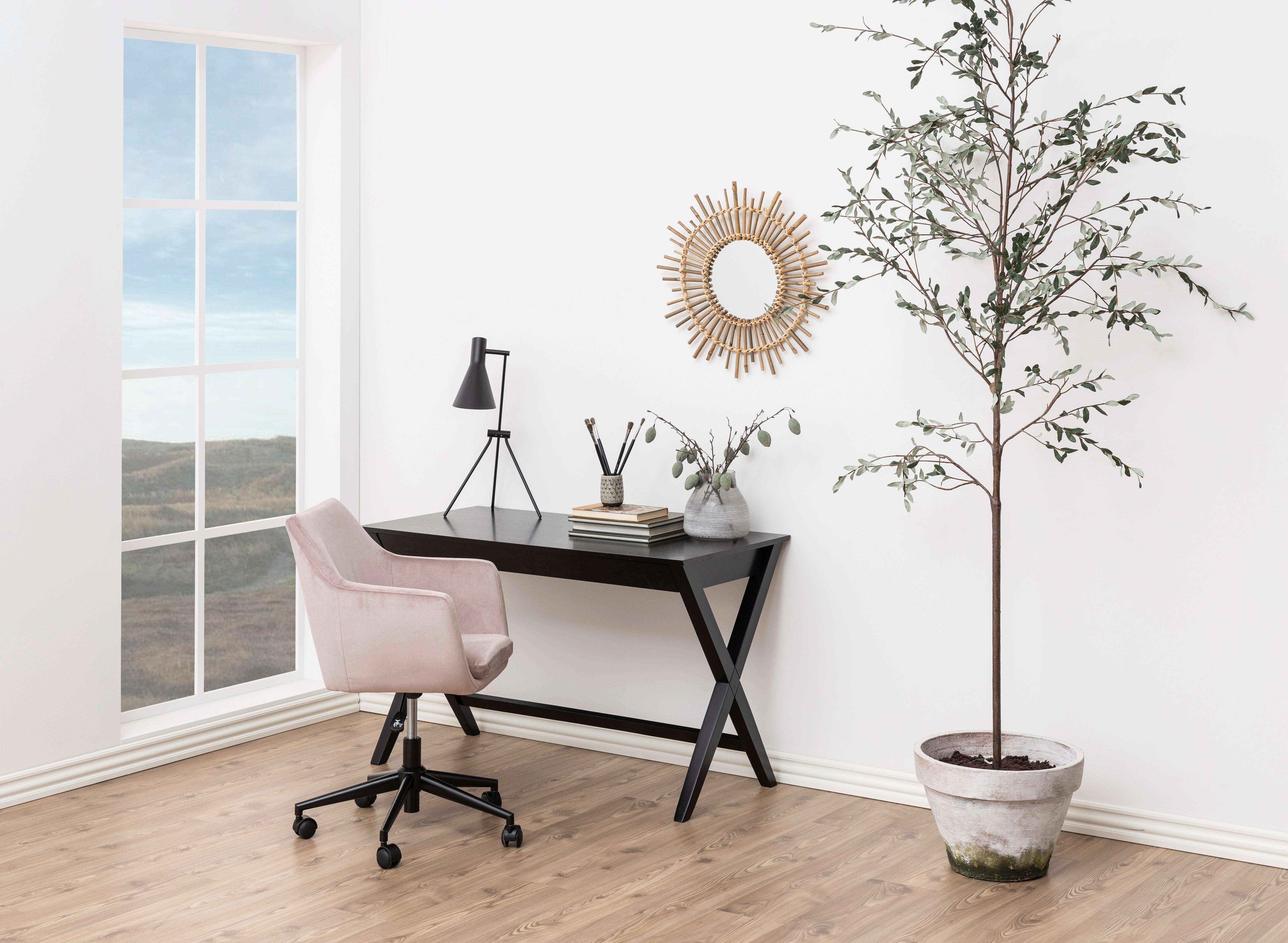 Schreibtisch mit Stauraum BxH 120x75 cm Writex Schwarz - Schwarz, Trend, Holz/Holzwerkstoff (120/60/75cm) - MID.YOU
