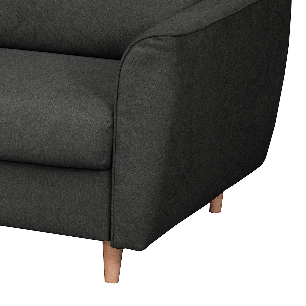 Schlafsofa Winter Anthrazit B: 195 cm - Anthrazit/Buchefarben, Design, Textil (195/90/102cm) - Livetastic