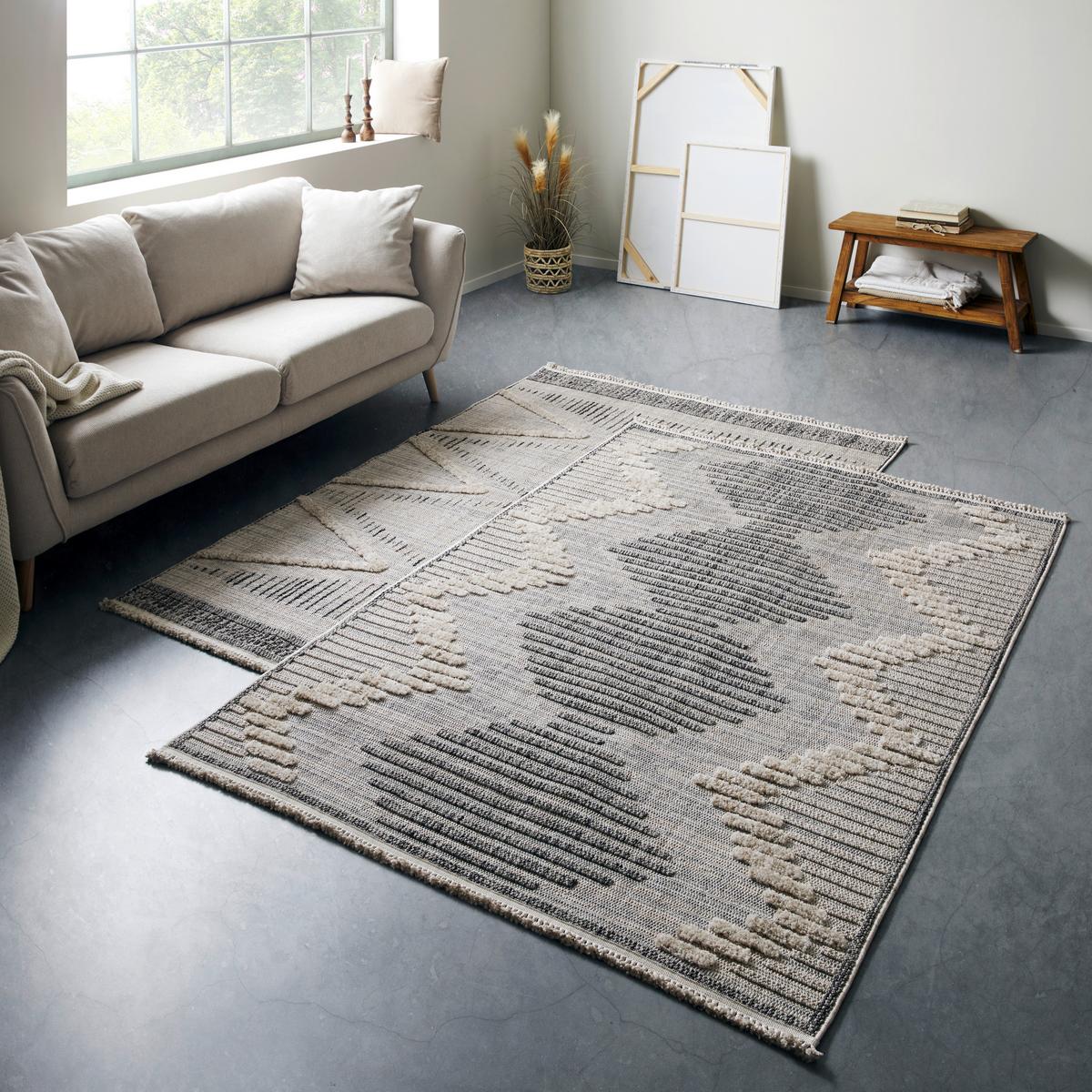 KOBEREC TKANÝ NA PLOCHO Valencia, 80/150cm - béžová, Moderní, textil (80/150cm) - Mömax