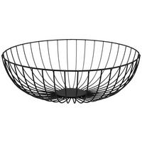 Dekokorb Ø 30 cm Metall Zum Stellen - Schwarz, MODERN, Metall (30/30/9cm) - Luca Bessoni