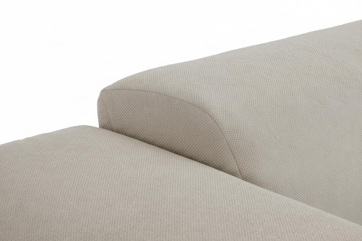 3-sitzer-sofa Manne Beige B: 266 Cm - Beige/Schwarz, Design, Textil (266/76/116cm) - MID.YOU